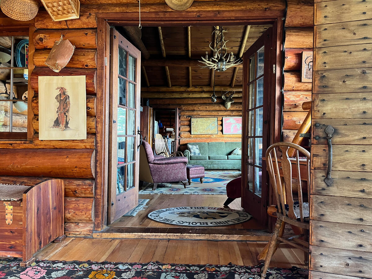 From the porch looking in