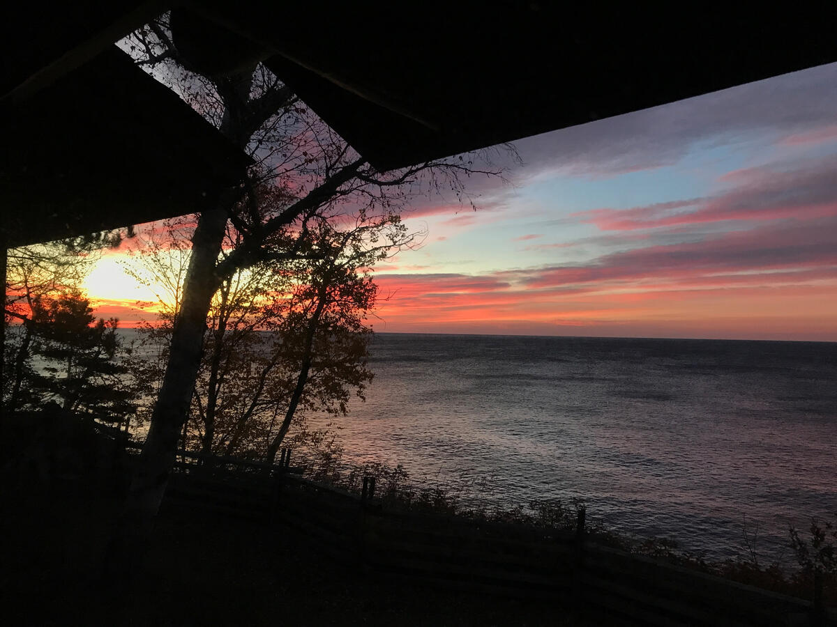 Sunrise over the lake